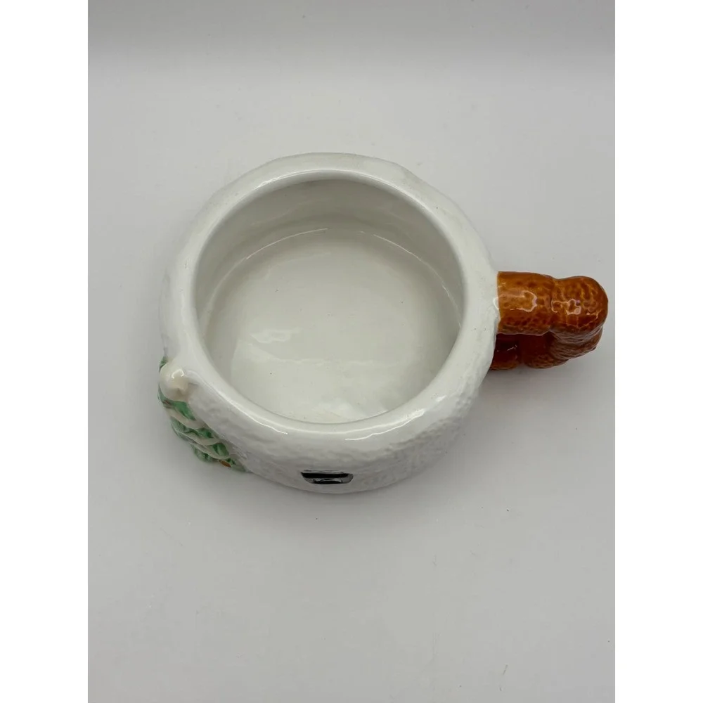Vintage 3 Piece Ceramic Stacking Snowman Teapot Mug Set Christmas Holiday Decor